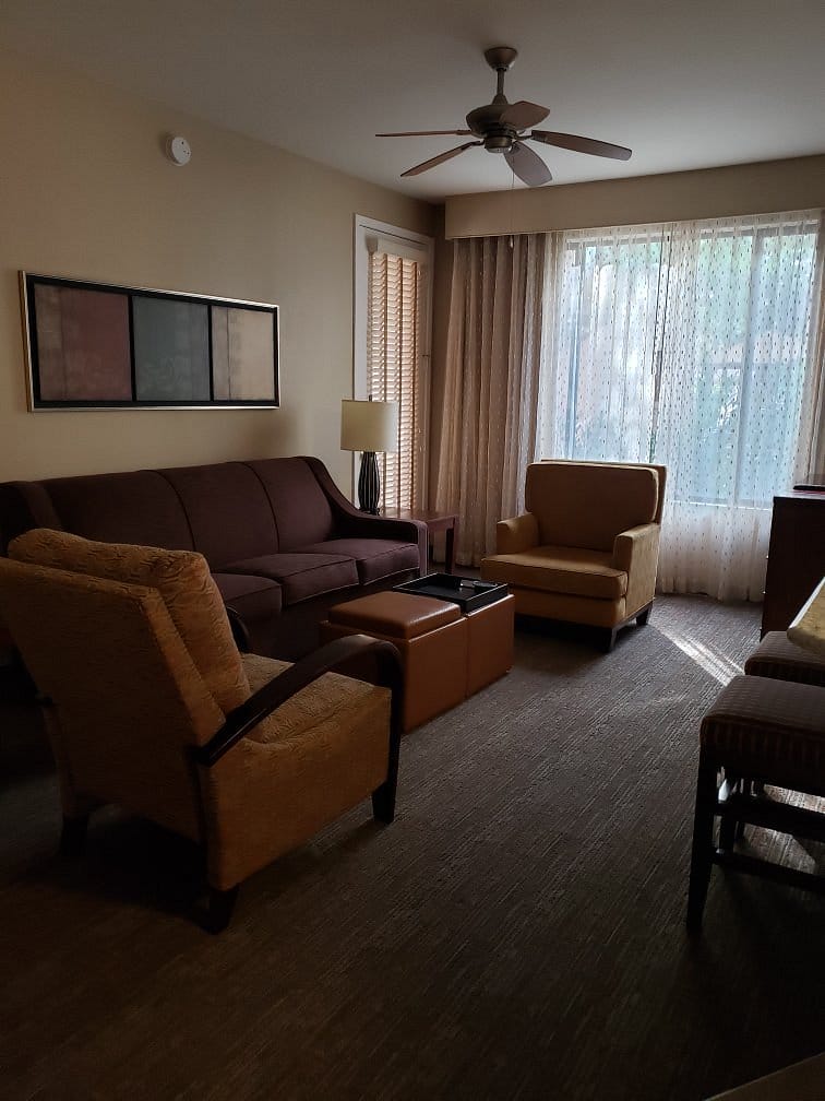 living area at timeshare