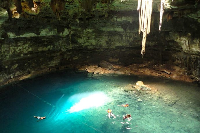 Swimming in Cenotes